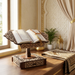 Support-Pupitre Moshaf en Bois Sculpté – Image 2